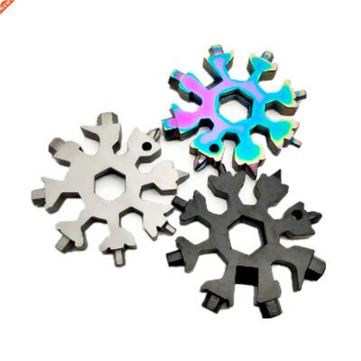 18 In 1 Mini Snowflake Multi Pocket Tool Spanner Hex Wrench