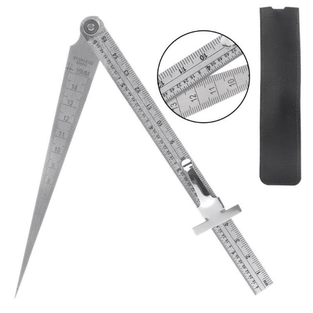 Stainless Steel Taper Welding Feeler Gauge Gage Depth Ruler