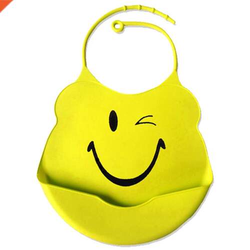 New Design Baby Bibs Waterproof Silicone Feeding Baby Saliv