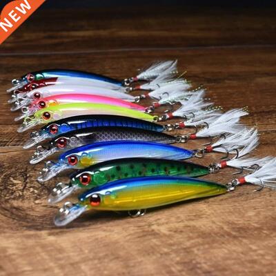 1Pcs Laser 3D Eyes Bionic Minnow Fishing Lure 90mm 7g Artifi
