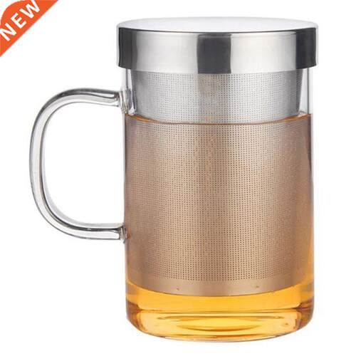 500Ml Travel Heat-Resistant Glass Tea Infuser Mug with Stain