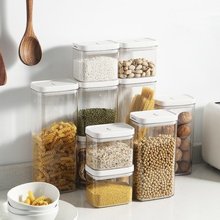 Kitchen Food Container Storage Box Home Transparent Grains S