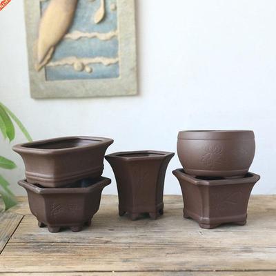 Black Pottery Earthen Burn Ceramic Crafts Flowerpot Plum Orc