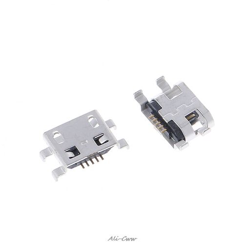 10 Pcs Type B Micro USB 5 Pin Female Charger Mount Jack Conn
