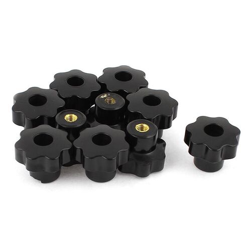 10 Pcs 32mm Dia M6 Thread Screw On Type Star Head Clamping K