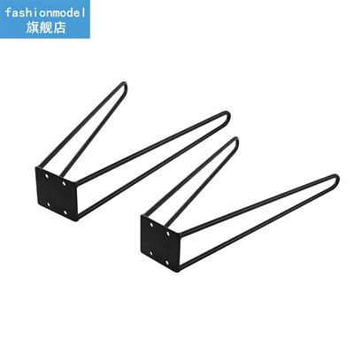 2pcs Black Table Legs Furniture Accessories Heavy Duty Iron