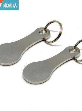 2 Packs Metal Aluminum Alloy Key Ring Shopping Trolley Token