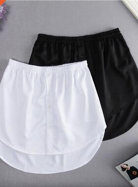 Hot Underskirt Shirt Extender Women Mini Skirts Black White