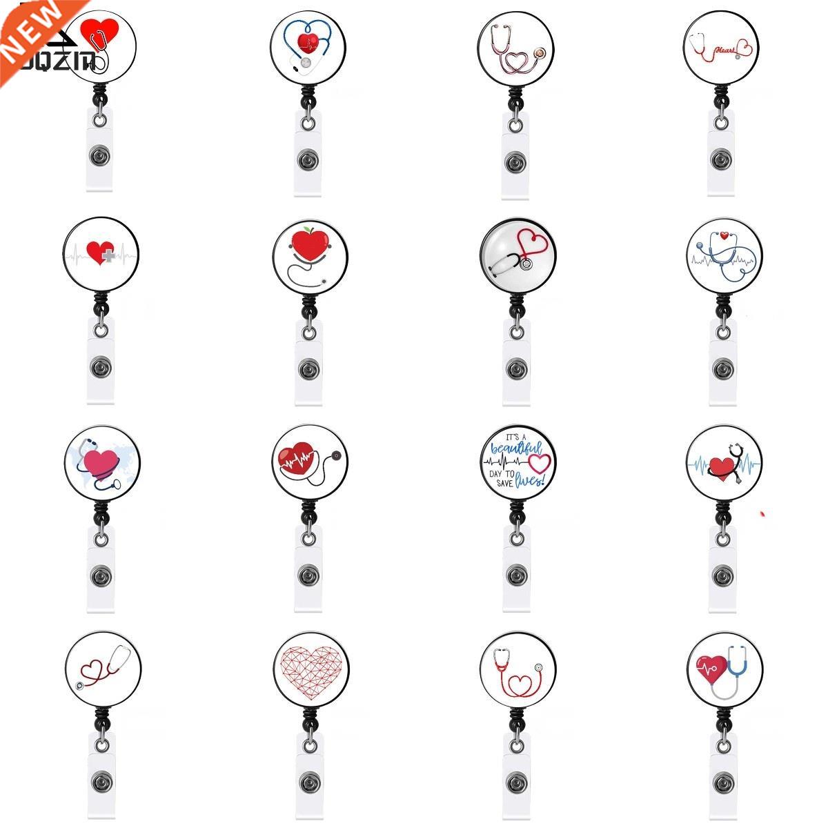 Retractable Badge Reel Medical Worker Work Card Clip Doctor