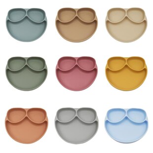 Baby Divided Dinner Plate Suction Silicone Infant Learning F
