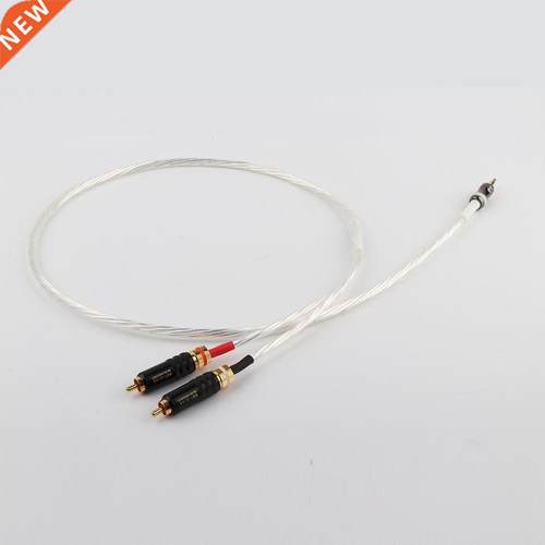 Odin 4 cores Silver Plated Wire 2RCA to 3.5mm Audio Cable Hi
