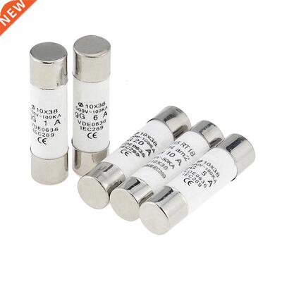 10PCS 10*38 Fast Blow Ceramic Fuse 10x38mm Fuse 500V 1A 2A