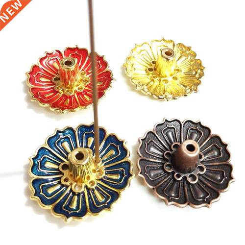 Hot Sale 9-Hole Lotus Incense Candle Holder Flower Copper Ce