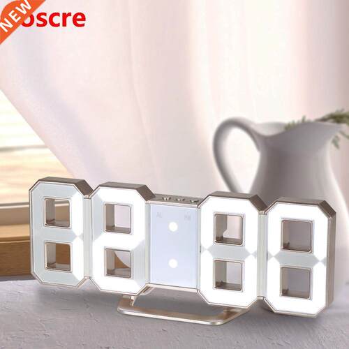 Multifunctional Large LED Digital Wall Clock 12H/24H Time Di