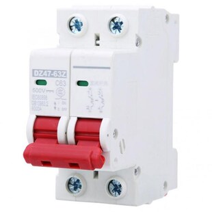 6pcs 2P MCB Miniature Circuit Breaker DZ47-63 AC400V Househo