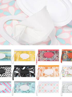 1PC Wet Wipes Bag Portable Flip Cover Snap-Strap Cosmetic Po