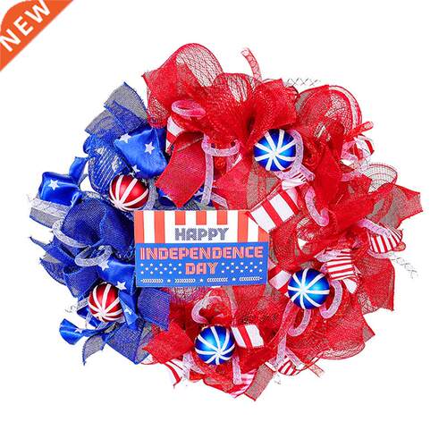 30cm Patriotic Wreath Independence Day Wreath Porch Front Do