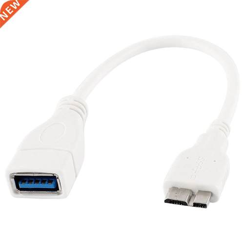 USB 3.0 Female A to Micro B Male Adapter Data Sync Cable Whi