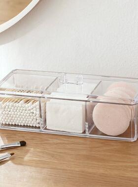 Acrylic Cotton Swab Makeup Organizer Storage Box Portable Co