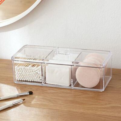 Acrylic Cotton Swab Makeup Organizer Storage Box Portable Co
