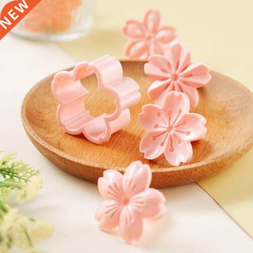 5pcs/set Sakura Cookie Mold Stamp Biscuit Cutter Cherry Blos
