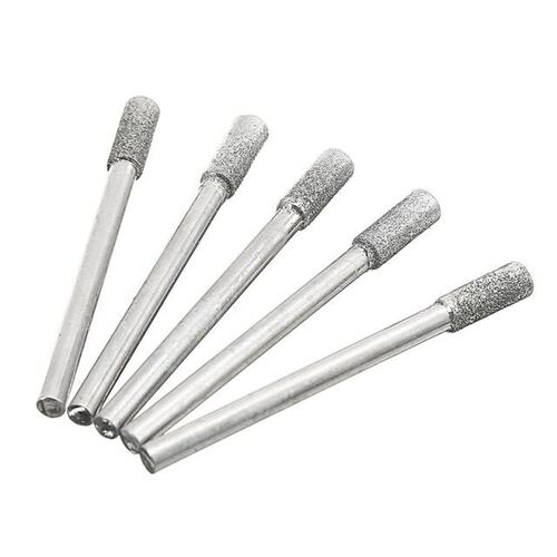 5pcs 4mm Diamond Grinding Burr Drill Bits Grinding Rod Mill