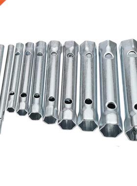 10Pcs 6-22mm Metric Tubulr Box Wrench Set Tube Br Sprk-Pl