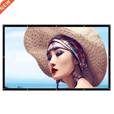 H150 150'' Portable Projector Screen HD 16:9 White 1