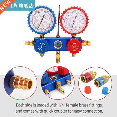 Pressure Manifold Gauge Set Refrigeration Gauge R12 R22 R14