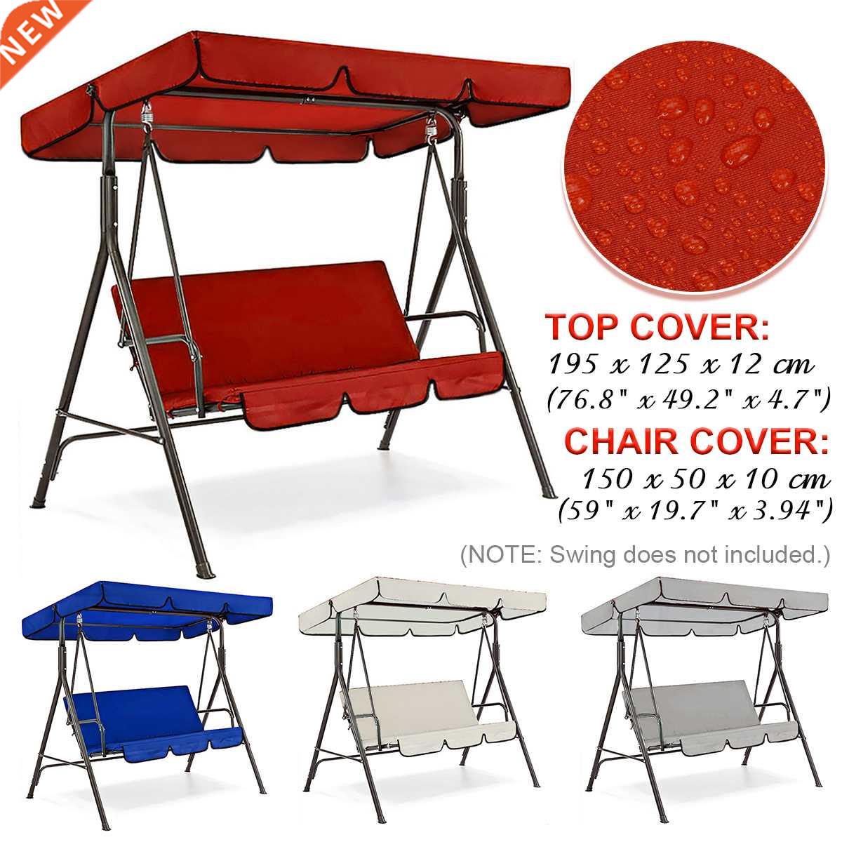 3 Seat Garden Swing Chair Cover Swing Top Cover Polyester Wa