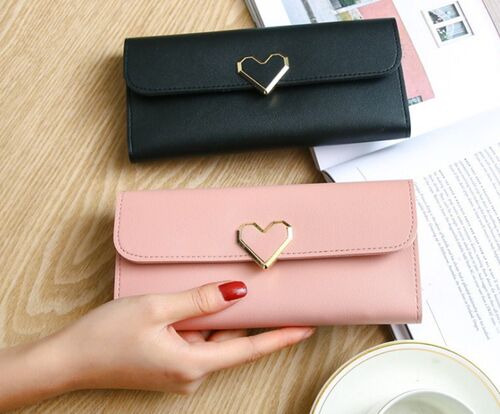 Women Long Wallets Purses Luxury Love Heart Wallets For Ladi