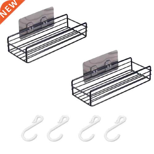 1/2 pcs Iron Bathroom Shelf Wall Mount No Drilling shower ro