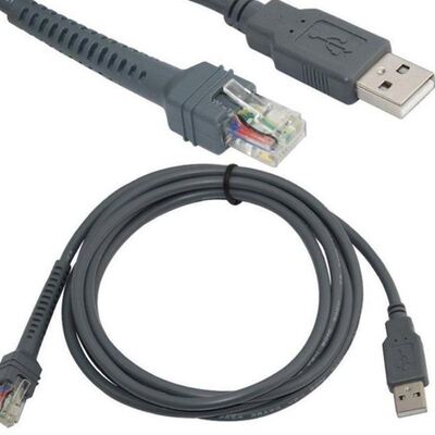 2M USB To RJ48 RJ50 Scanner Data Cable for LS1203 LS2208 LS4