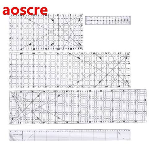 5Pcs Hand Tool Patchwork Quilting Drawing Straight Ruler Tai