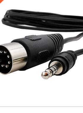 Din 7Pin Mle to 3.5mm 1/8in Stereo udio Cble MIDI 7 pin