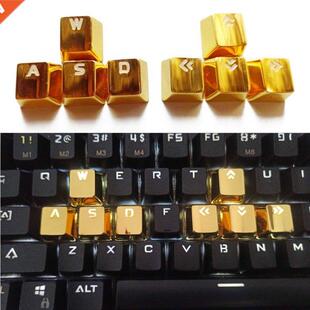 8Pcs Metal Keycaps WASD ARROW Zinc Alloy KeyCap Backlit Key