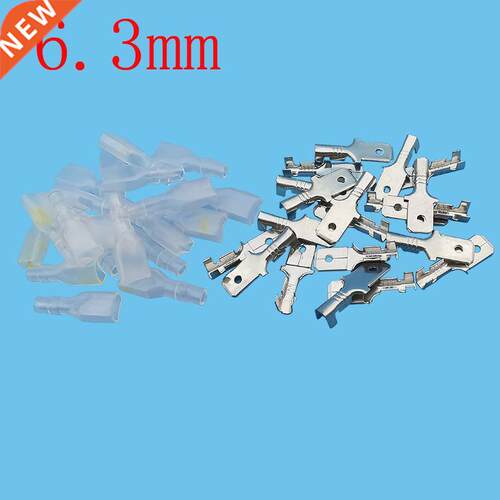 50Pirs 6.3mm Mle Spde Crimp Terminls Wire Connector Elec