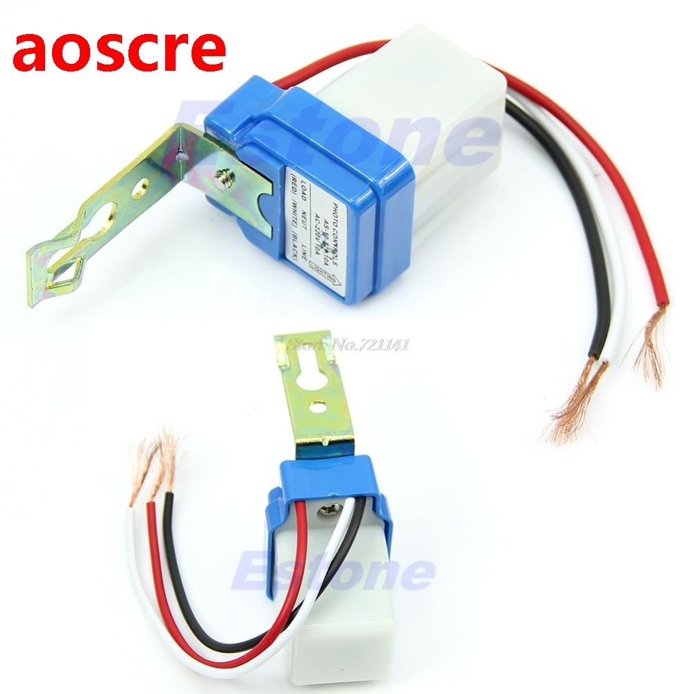 AC DC 220V 10A Auto On Off Photocell Street Light Photoswitc