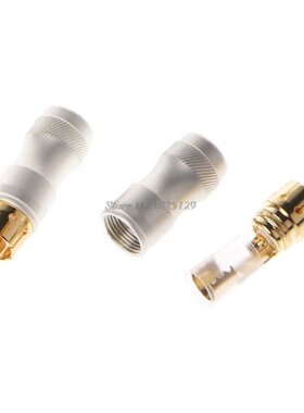 2 Pcs Gold Plated Copper RCA Plug Audio Cable Male Connector