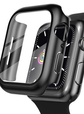 cover For Apple Watch case 44mm 40mm bracelet Tempered Glass