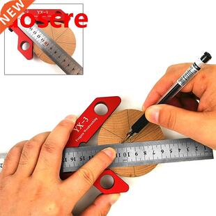 Woodworking Angle Scriber Steel Ruler Positioning Block Line