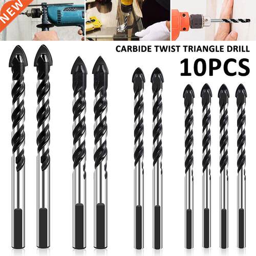 6 8 10 12mm Multi-functional Glass Drill Bit Triangle Alloy