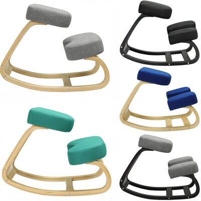 Home Office Ergonomic Kneeling Chair Rocking Balancing Wood