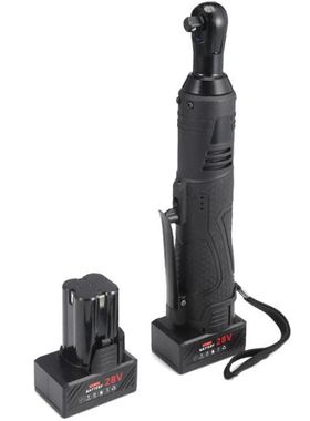 US Plug, 28V 2 Lithium Ion Battery Electric Ratchet Wrench