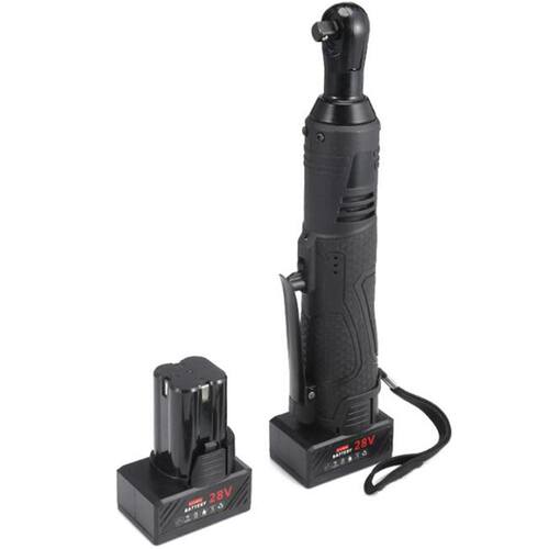 US Plug, 28V 2 Lithium Ion Battery Electric Ratchet Wrench