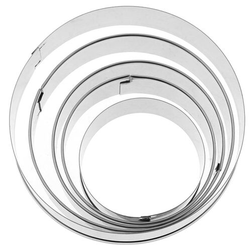 5pcs/set Stainless Steel Biscuit Mould Portable Round Shape