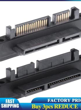 22Pin Right Angle UP 90 Degree SATA Adapter Male to Female 7