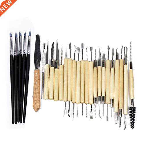 27pcs Rubber Shapers Pottery Clay Sculpture Carving Modeling