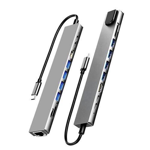 USB C Hub Type-C 4K HDMI-Compatible 45 USB TF Card Reader