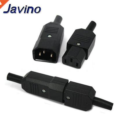 Straight Cable Plug Connector C13 C14 10A 250V Black female&